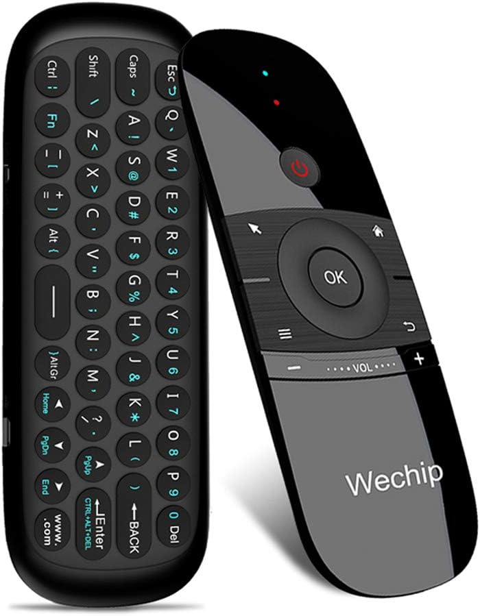 WeChip W1 Remote, Air Mouse Remote, Universal TV Remote, 2.4G Wireless Keyboard Multifunctional Remote Control for Nvidia Shield/Android TV Box/PC/Projector/HTPC/All-in-one PC WeChip W1 Remote, Air Mouse Remote, Universal TV Remote, 2.4G Wireless Keyboard Multifunctional Remote Control for Nvidia Shield/Android TV Box/PC/Projector/HTPC/All-in-one PC
